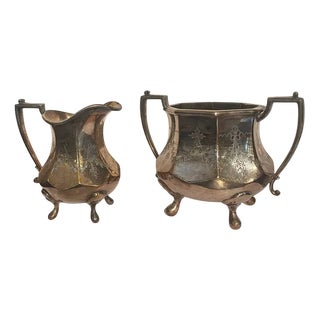 Sheffield Milk Jug and Sugar Bowl, Set of 2 For Sale