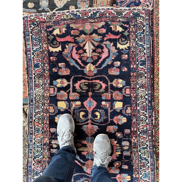 Name: MAGNIFICENT Antique Sarouk in a Rare Size with Lovely Happy Colors Size: ~ 3 x 6.3 Age: Antique, C. 1920-30's Pile:...