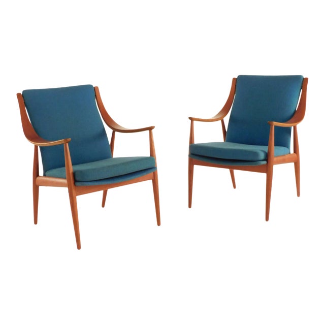 Peter Hvidt Danish Teak Lounge Chairs - a Pair For Sale