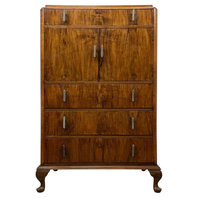 Antique Figured Walnut Cabinet, 1900s For Sale - Image 13 of 13