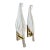 Franco Luce for Seguso Murano Glass Leaves & Brass Sconces For Sale