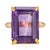 Modern 14k Yellow Gold and Amethyst Cocktail Ring Vintage For Sale - Image 3 of 10