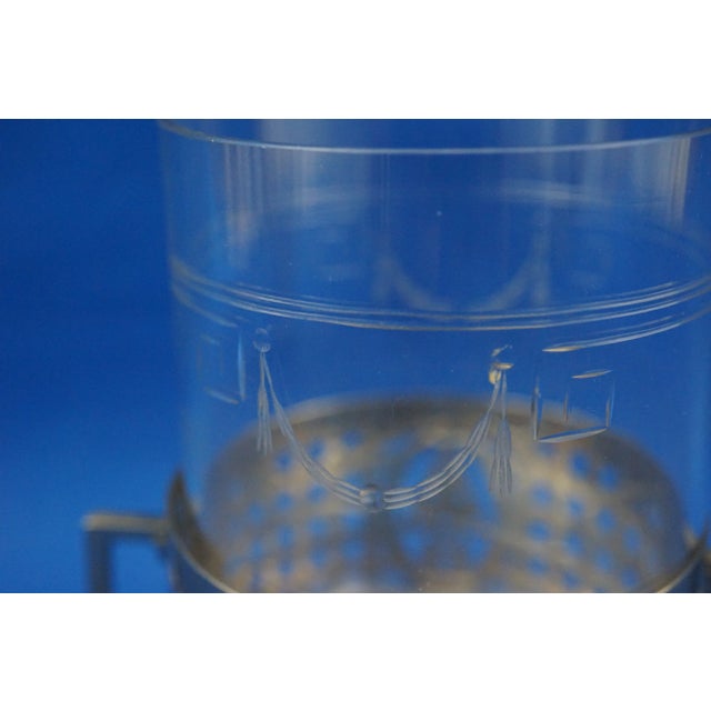 20th-Century Art Deco Crystal Vase with Silver-Plated Metal Stand attributed to Josef Franz Maria Hoffmann for the Wiener Werkstätte, Austria, 1920s For Sale - Image 12 of 18