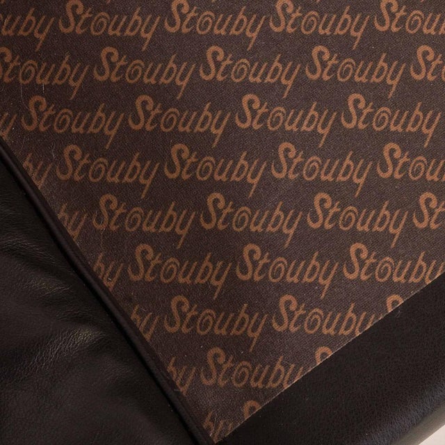 Black Leather Sofa from Stouby, Denmark, 1970s For Sale - Image 17 of 18