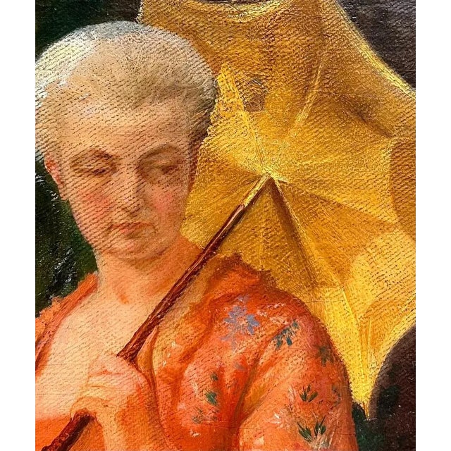 Constantino Sereno, Young Lady and Governess, Oil on Board, 1875 For Sale - Image 6 of 16