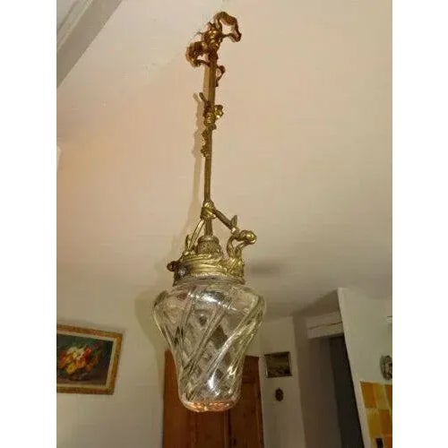 Circa 1870 French Napoleon III Crystal & Gilt Bronze Lantern/ Plafonnier Unsigned Baccarat For Sale - Image 10 of 10