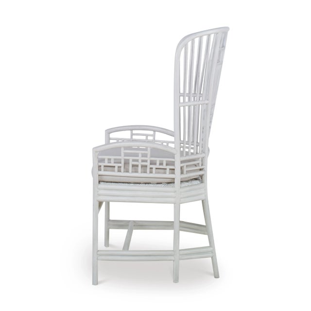 Transitional Riviera Rattan Desk Chair, Coconut For Sale - Image 3 of 5