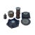 Oriental Zen Gray Stone Hexagon Tower Garden Lantern Statue For Sale - Image 4 of 7