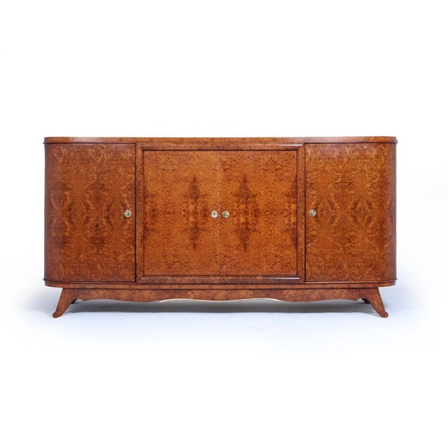 French Art Deco Amboyna Sideboard, 1925, in Very Good conditions. Designed 1920 to 1949