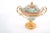 Large gilt bronze mounted framed / Imari porcelain covered decorative centerpiece with side handles. The centerpiece bowl...