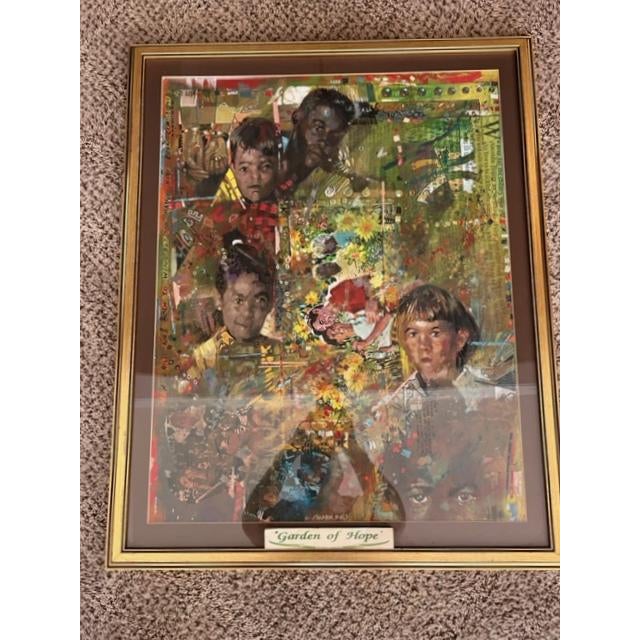 Collage and Mixed Media on white board signed and dated 1993 by the world renowned artist Charly "Carlos" Palmer. This...