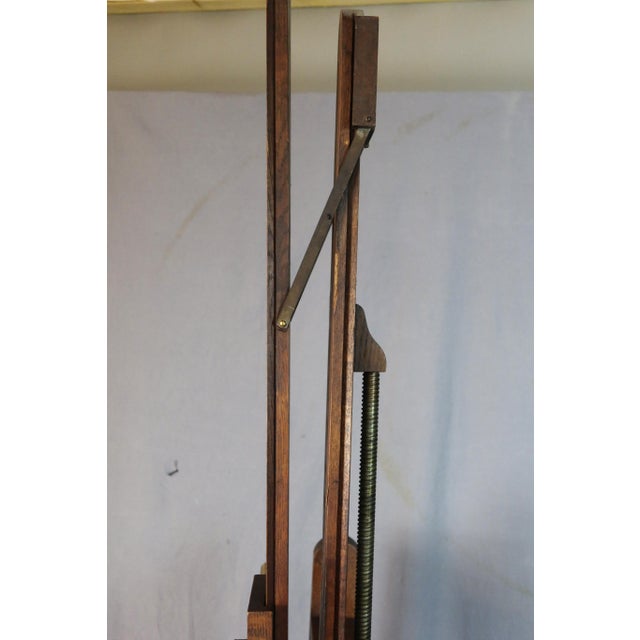 Brown Antique Oak Painters Easel, 1800s For Sale - Image 8 of 13