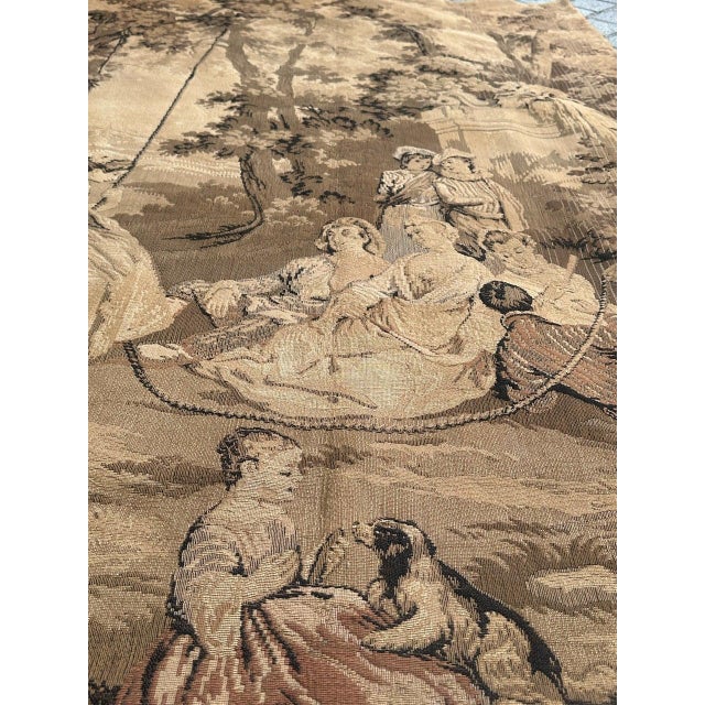 Antique French Aubusson Jacquard Tapestry Panel, 1920s For Sale - Image 16 of 18