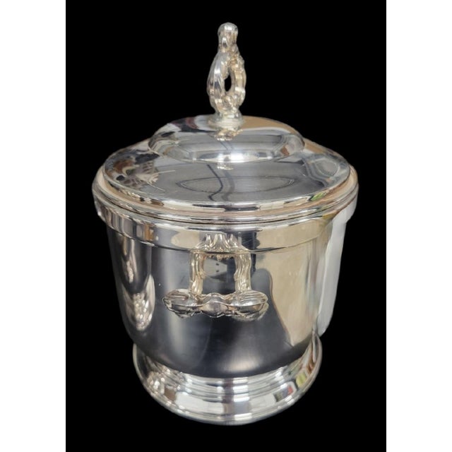 1980s Vintage Silver Plated Elegant Insulated Ice Buckets by Oneida- A Pair For Sale - Image 5 of 10