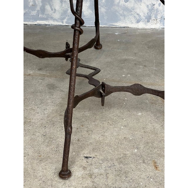 French Hand Crafted Iron End Table For Sale - Image 11 of 13