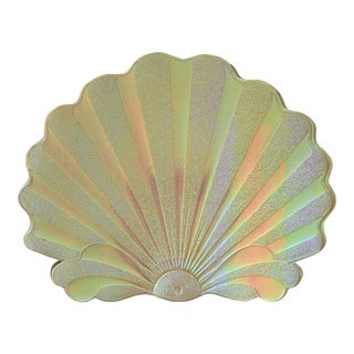 Vintage Postmodern Iridescent Clam Shell Placemats- Set of 6 For Sale