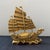 Late 19th Century Gilt Bronze Dragon Boat Statue, Treasure Ship Figure, 1.3kg For Sale - Image 4 of 5