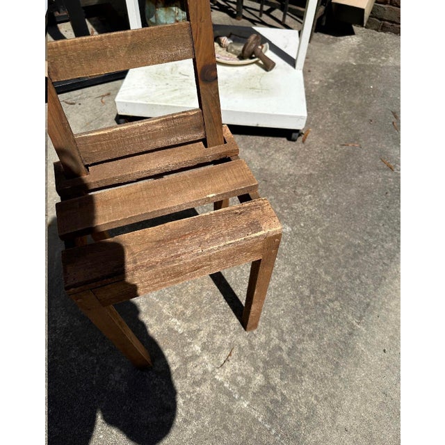 Small Vintage Wooden Collapsible Chair For Sale In Atlanta - Image 6 of 8