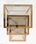 Metal French Nesting Tables of Brass With Smoked Glass For Sale - Image 7 of 18