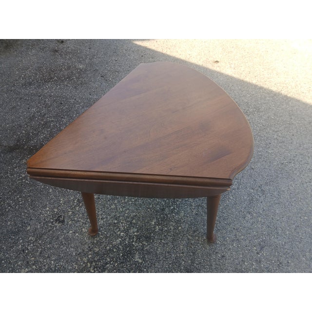 Vintage Ethan Allen Trpod side table Heirloom Collection in solid maple. 3 legs, in queen anne style, tripod design that...