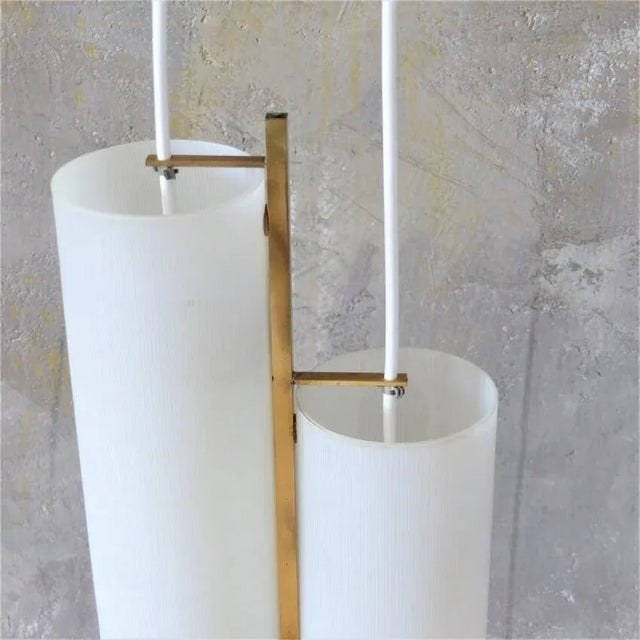 Scandinavian Ceiling Lamp in Brass and Opal Glass, 1950s For Sale - Image 17 of 18