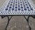 Metal 84" Rectangular Blue and White Mosaic Dining Table / Tarsi3 For Sale - Image 7 of 7