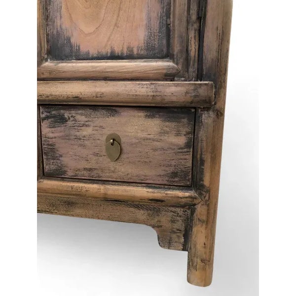 Brown Asian Armoire Cabinet For Sale - Image 8 of 8