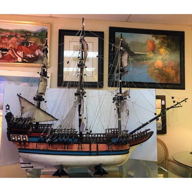 Large Scale Antique Model Ship Circa Early 1900s For Sale - Image 13 of 13