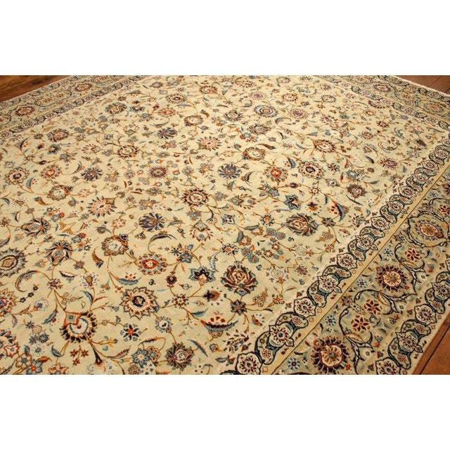 Beige Middle Eastern Hand-Knotted Rug For Sale - Image 8 of 10