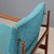 Blue Vintage Teak Wood Armchair, 1960s For Sale - Image 8 of 11