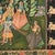 Black Vintage Indian Pichwai Folk Art Painting on Silk For Sale - Image 8 of 14