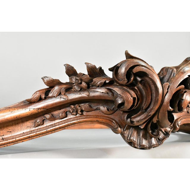 Baroque Large Louis XV French Bed Canopy in Walnut For Sale - Image 3 of 17
