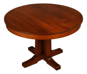 Antique L. & J.G. Stickley No. 716 Mission Oak Shoe Foot Round Dining Table