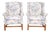 Ethan Allen Chippendale Style Scrolled Wingback Chairs, a Pair For Sale
