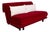 Multy Fabric Red and White Cream Manual Function Three-Seater Sleeper Sofa by Ligne Roset For Sale
