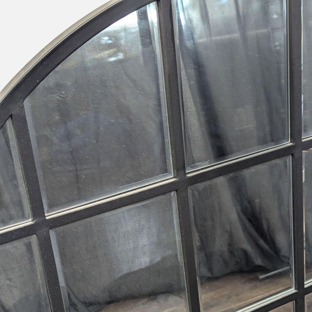 Walker Edison Windowpane Mirror For Sale - Image 4 of 4