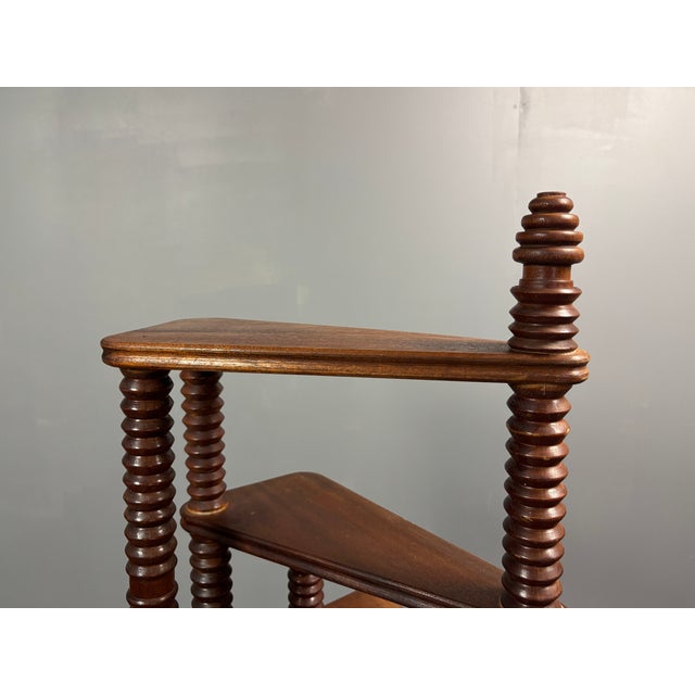 Mid-Century French Turned Wood Library Steps in the style of Charles Dudouyt, 1950s For Sale - Image 18 of 18
