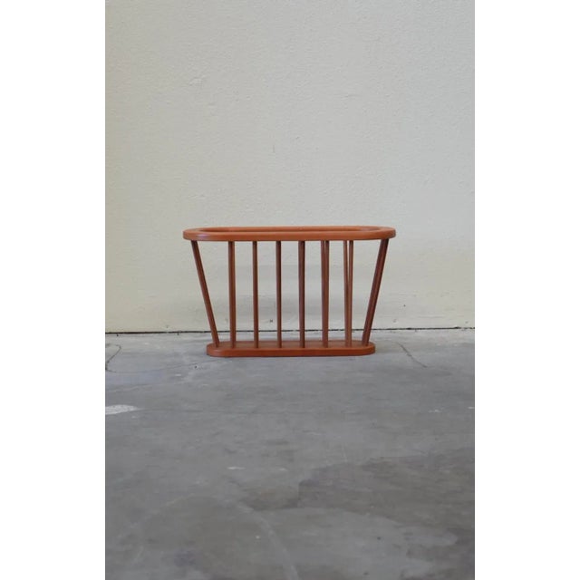 Beautifully crafted vintage teak magazine rack, inspired by the iconic Arthur Umanoff design. This Mid Century Modern...
