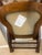 Early 20th Century Vintage Victorian Carved Walnut and Upholstered Folding Rocking Chair For Sale - Image 5 of 12