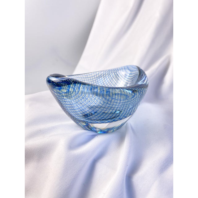 Orrefors Crystal "Kraka" Small Bowl Signed by Artist Sven Palmqvist For Sale - Image 9 of 15
