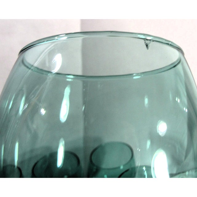 Vintage Libbey Glass Set of 6 Juniper Green Stemmed Glasses For Sale - Image 11 of 11