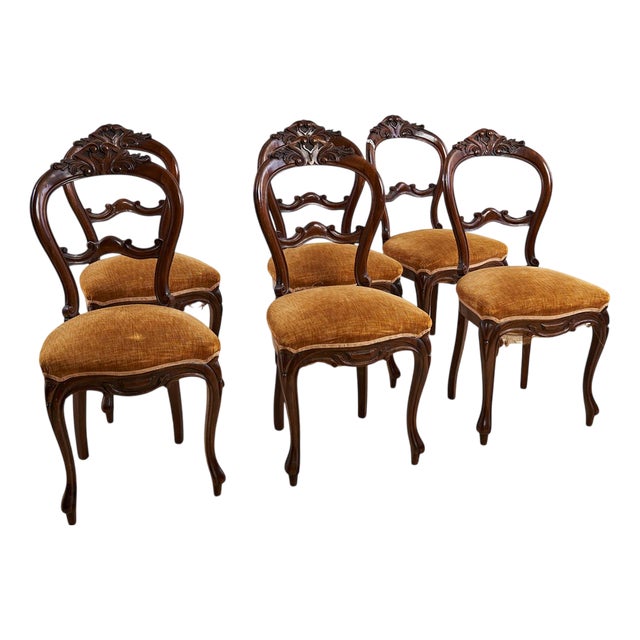 Louis Philip Style Chairs, Set of 6 For Sale