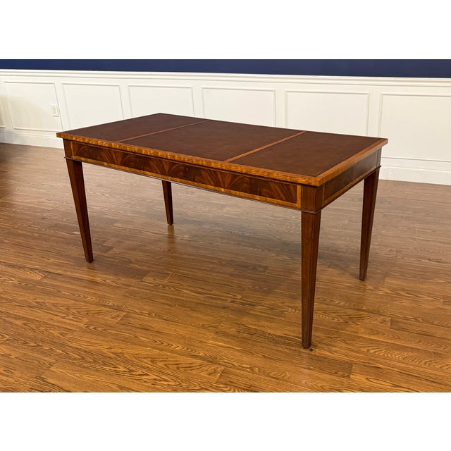 Hepplewhite Mahogany Writing Desk by Leighton Hall - Showroom Sample For Sale - Image 18 of 18