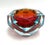 This heavy, diamond-shaped ashtray is made of multi-layered, colored Murano glass using the renowned Sommerso technique,...