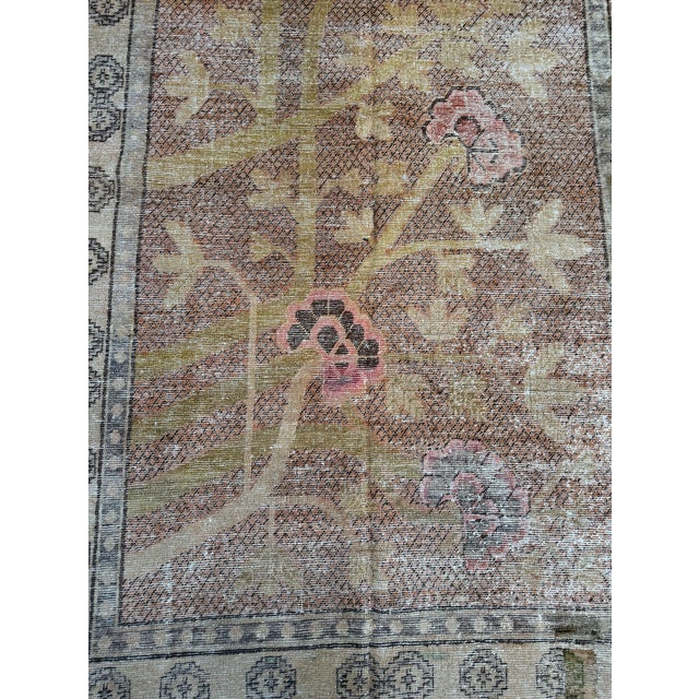 1900s Antique Samarkand Botanical Rug - 8'1
