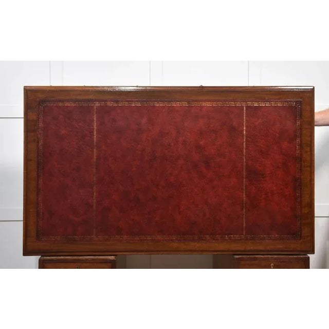 Mahogany Twin Pedestal Desk For Sale - Image 12 of 14