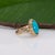 Blue Sierra | 4.54ct Turquoise Ring With Earth-Mined Diamond Accents in Solid 14k, Size 6.75 For Sale - Image 8 of 10