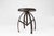 Mid-Century Modern Industrial Black Metal Stool with Frame, France, 1920s For Sale - Image 3 of 15