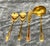 Vintage Mid-Century Dirilyte "Regal" Flatware Set - Solid Golden Bronze - Large 115-Piece Service Assortment With Original 2-Tier Wood Chest For Sale - Image 10 of 12