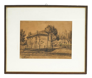 G. Rossi, New Logo Design from Ferrara, 1930s, Drawing, Framed